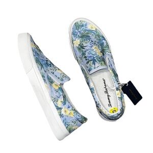 Tommy Bahama Blue Yellow Floral Slip On Ferris Sneakers Women’s 6.5 NWOB Canvas